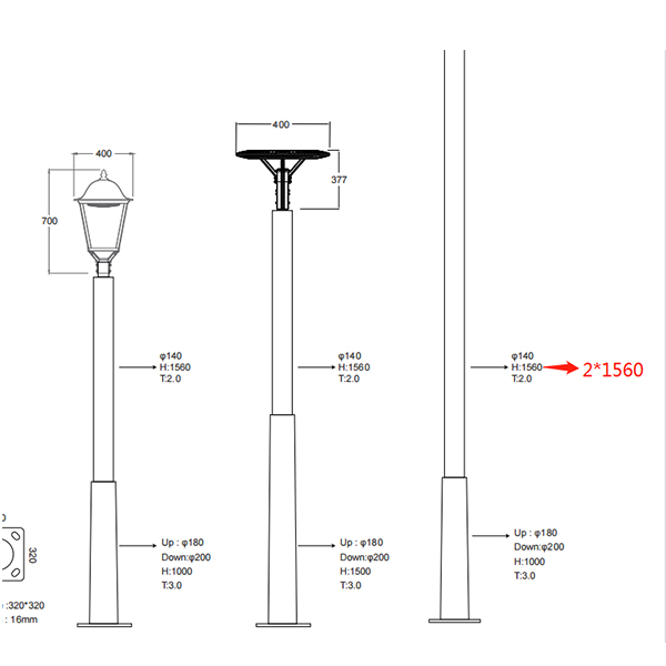 太阳能杆庭院灯 ZEUS