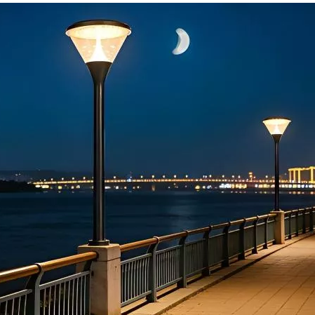 Premium Argitektoniese Solar Post Top Light | Kommersi&euml;le landskapbeligting | E-BAAR KRAG